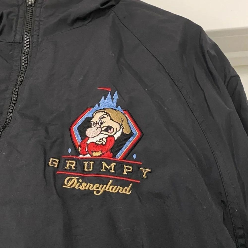 Vintage Disney Grumpy Black Hooded Jacket